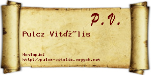 Pulcz Vitális névjegykártya